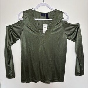 Daytrip Olive Cold Shoulder Twist L Buckle NWT Bohemian Romance Modern Feminine